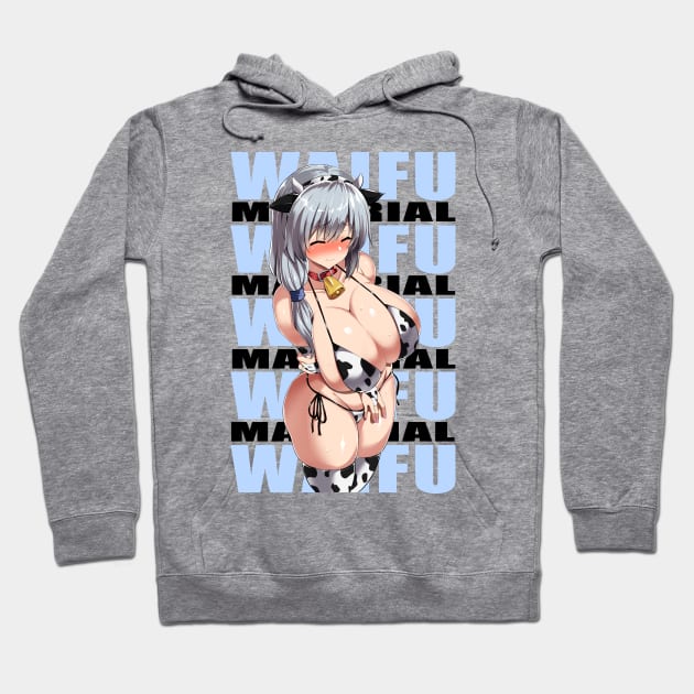 Thick Anime Waifu Material 35 Waifu Hoodie TeePublic